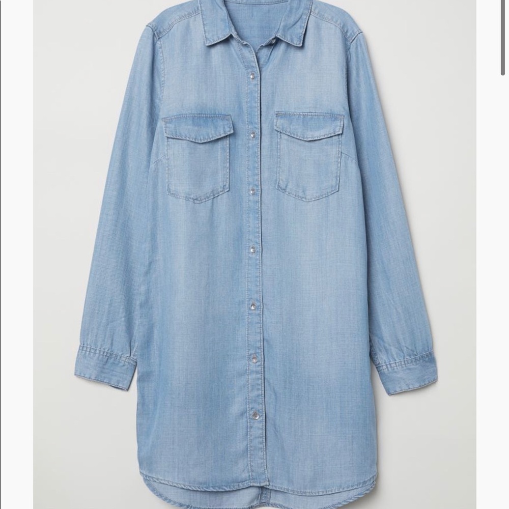 H&M long chambray shirt